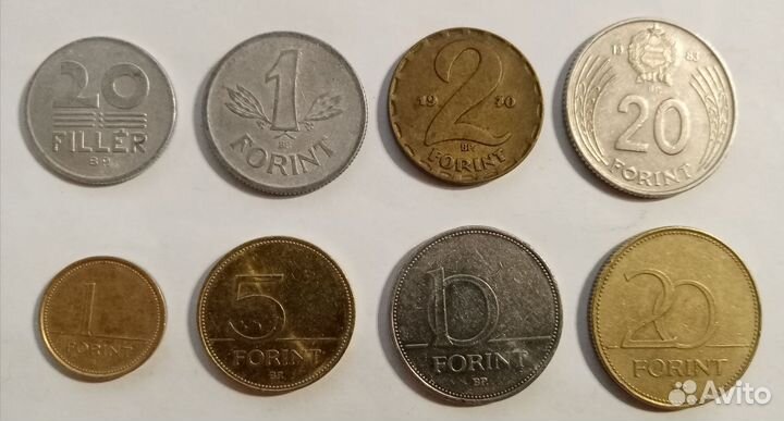 Монеты Венгрии 1969 - 2015 гг. (8 шт.)