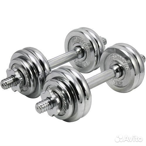 Набор гантелей хром 2 шт(2х7,5 кг)