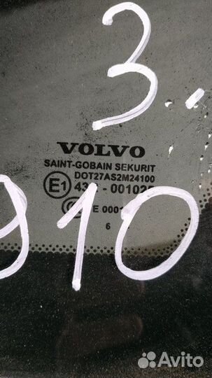 Стекло кузовное глухое заднее правое Volvo S40 2