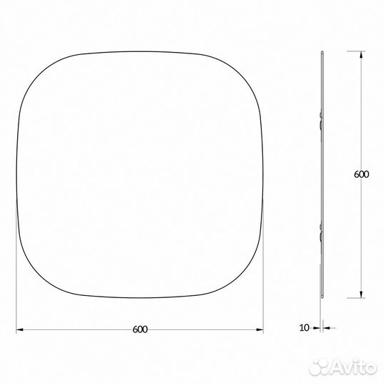 Зеркало настенное Primary evoform 60х60 см, BY 01