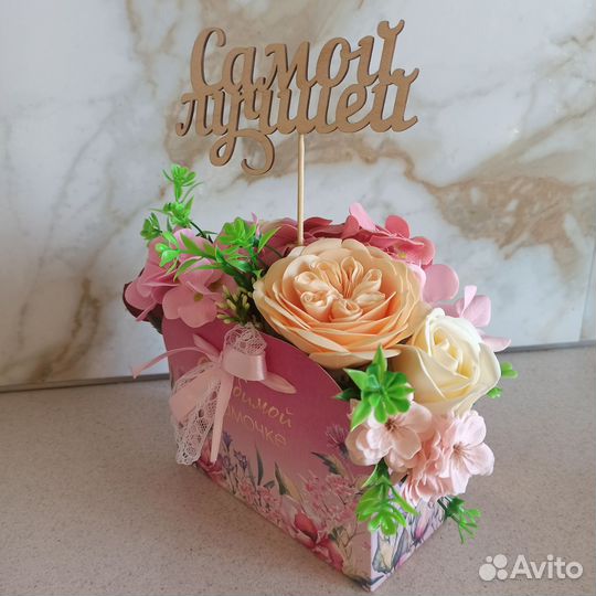 Букет из мыльных цветов для мамы