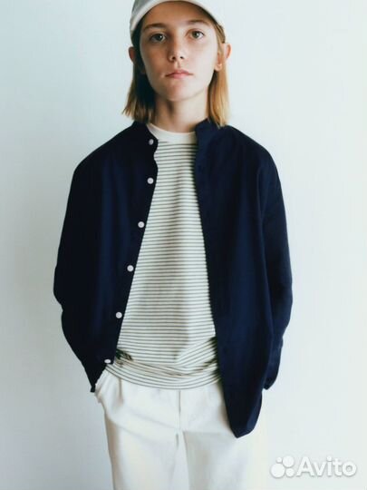 Хлопковая рубашка zara