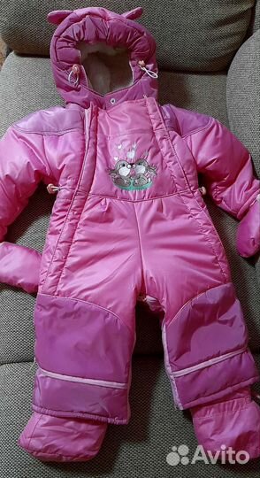 Продам зимний комбинезон-конверт для девочки