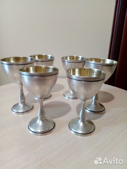 Набор рюмок СССР, мельхиор