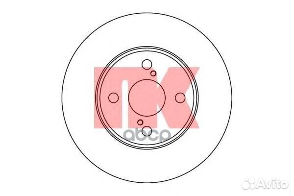 204582NK диск тормозной передний Toyota Coroll