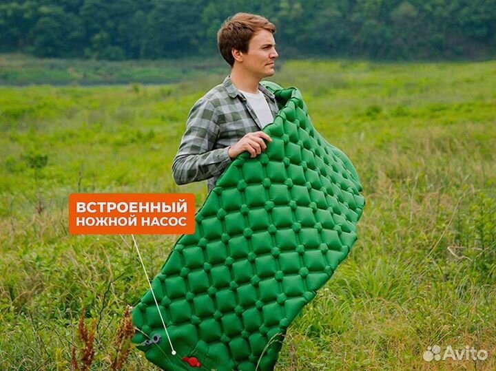 Туристический коврик с встроенным насосом