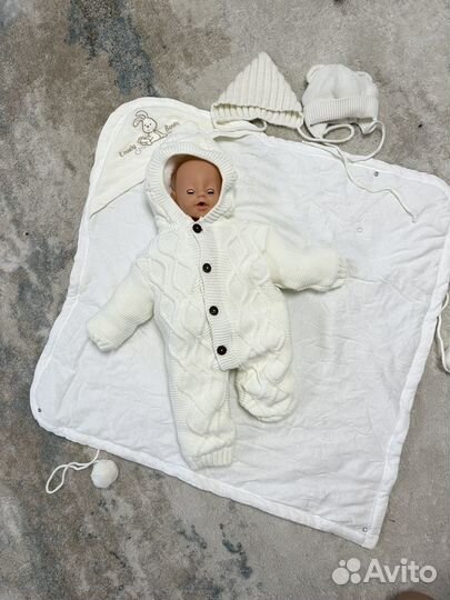 Комплект на выписку вязаный