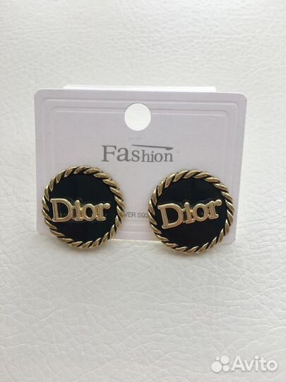 Серьги Chanel и Dior