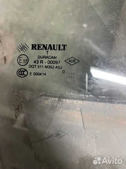 Стекло ппред прав renault fluence