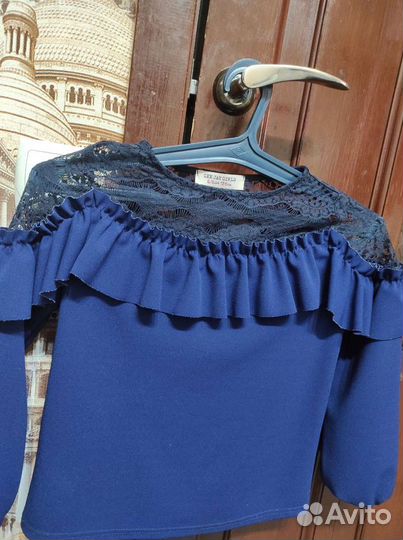 Блузка для девочки 128р (почти новая)
