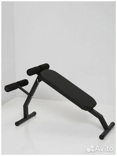 Скамья для пресса + гиперэкстензия, 2в1 черная