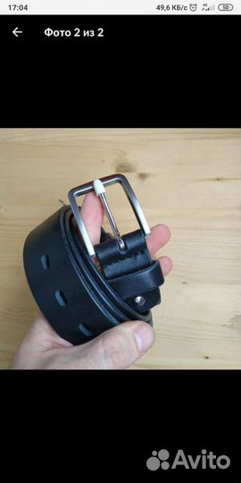 Мужской кожаный ремень ручной работы