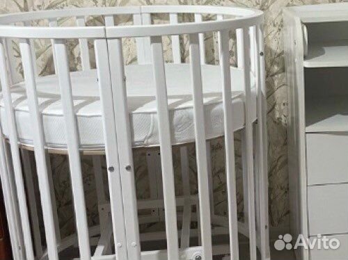 Матрас в круглую кроватку 75х75х9 см