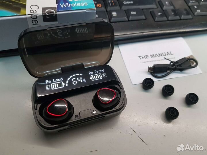 TWS Bluetooth Наушники с Мощным Боксом Зарядки