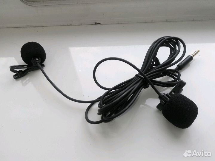 Микрофон петличный Philips, стерео