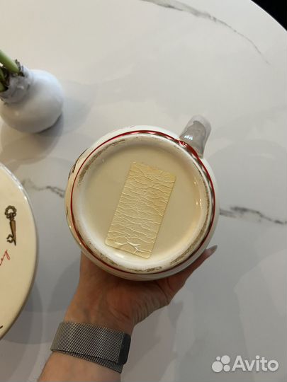 Набор посуды кувшин и блюдо на ножке / тортница