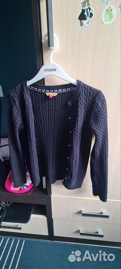 Кардиган для девочки 128 в школу