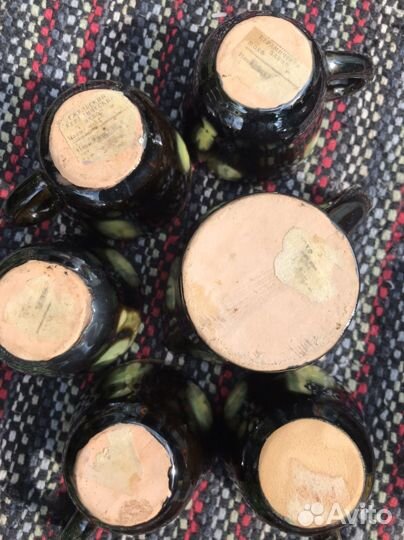 Керамические кофейные чашки с молочником(ссср)