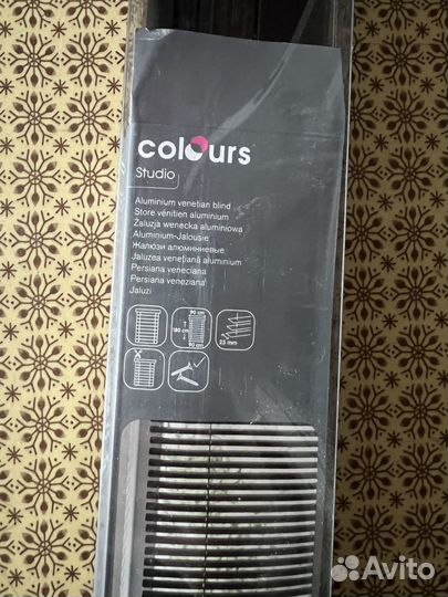 Жалюзи чёрные ширина 90см