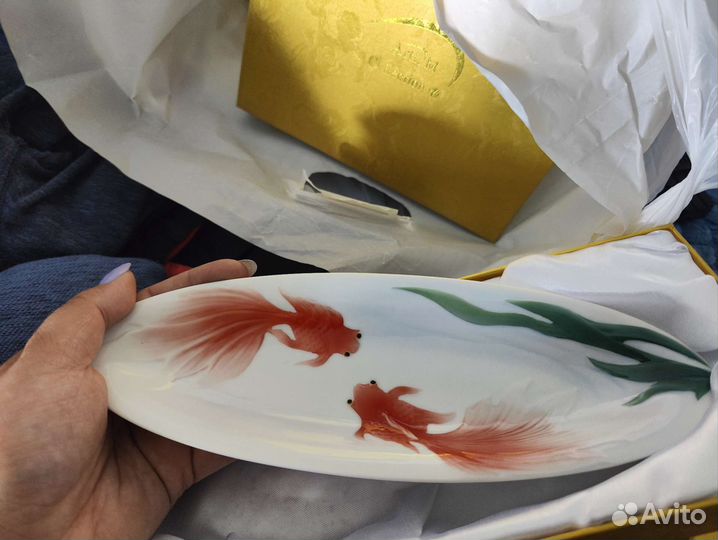 Фарфоровая посуда золотая рыбка