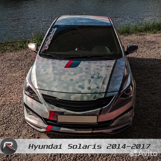 Решетка радиатора (маска) zeus для Hyundai Solaris