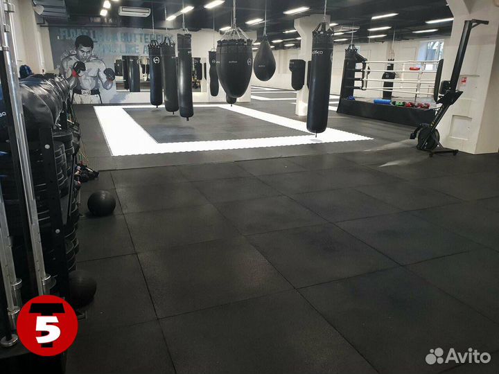 Плитка резиновая для тренажерных залов