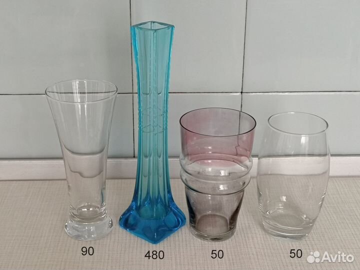 Вазы для цветов (стекло цветное) СССР