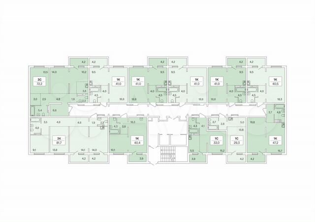 1-к. квартира, 40,5 м², 2/17 эт.