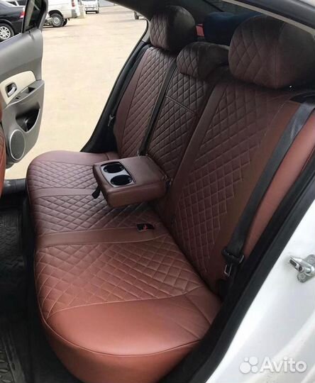 Чехлы экокожа в Ромб Chevrolet Cruze от Автопилот