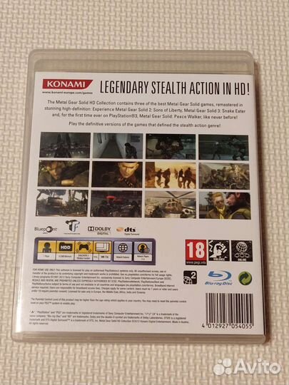 Metal Gear Solid HD Collection диск PS3