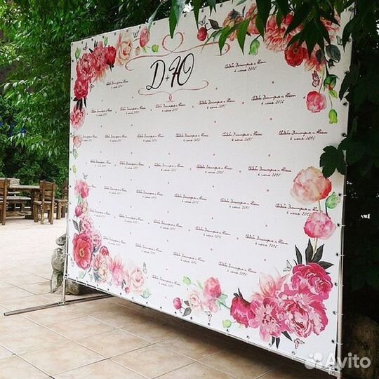 Печать фотозоны, пресс-волла