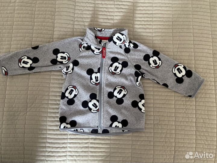 Слип/теплая флисовая кофта на молнии и слип h&m68