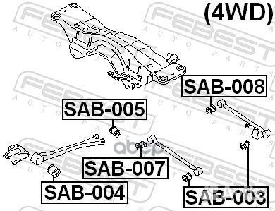 Сайлентблок SAB-007 SAB-007 Febest