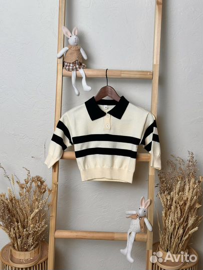 Детский джемпер с воротником поло