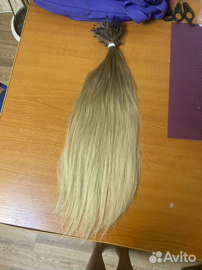 Волосы для наращивания 60 см омбре