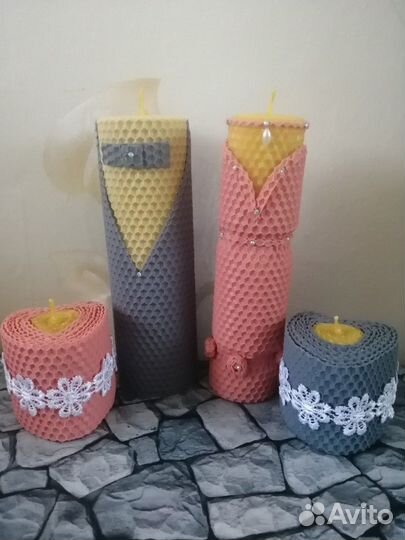 Набор свечей из вощины 