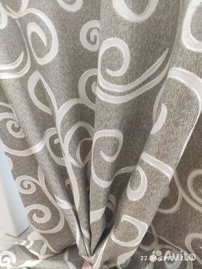 Шторы.Ткань для штор лён.Отрез/ Пошив