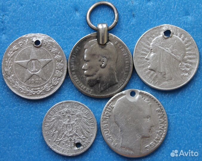 Старинные серебряные монеты для монисто