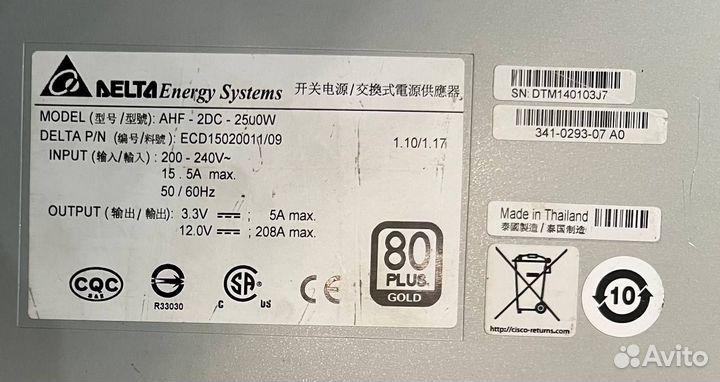Delta AHF-2DC-2500W 12V / 208A блок питания
