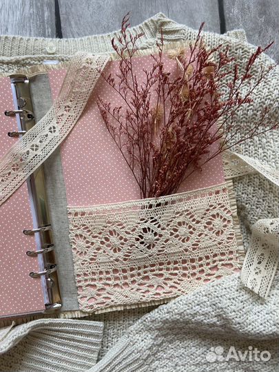 Блокнот подарочный с вышитой мотивирующей фразой