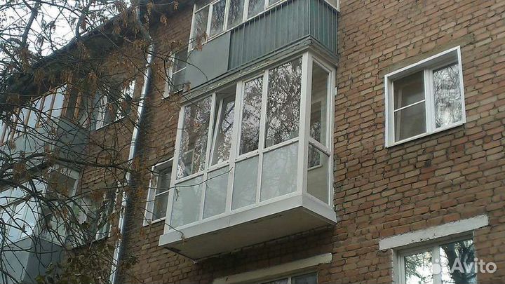 Балкон пластик и алюминиевый в хрущевку, окна