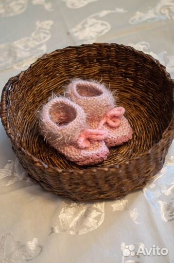 Корзина с ручками для хранения плетеная