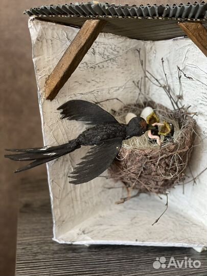 Ласточкино гнездо поделка прироные материалы