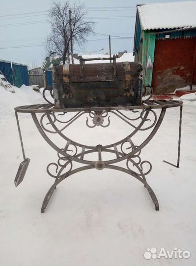 Мангал + коптильня