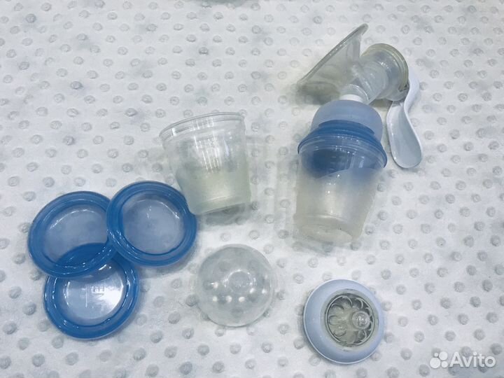 Молокоотсос ручной avent +бутылочка avent с новой