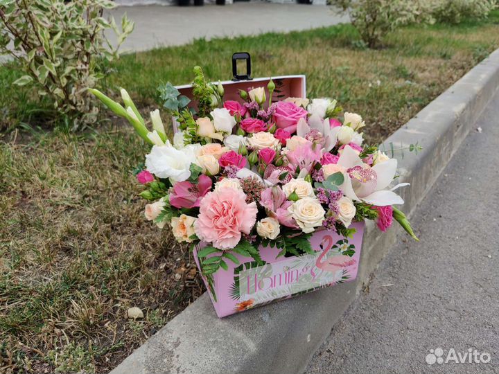 Цветы Липецк сундучок с цветами