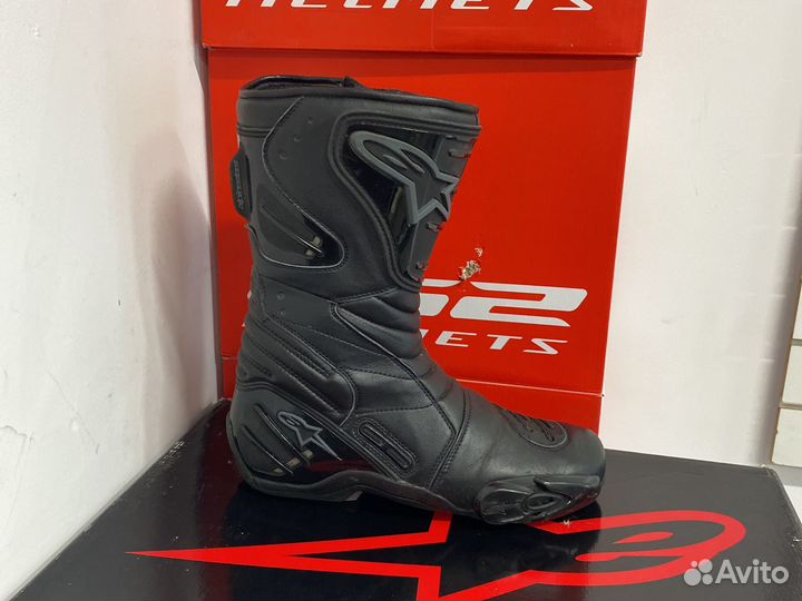 Мотоботы кожаные черн Alpinestars SMX-4