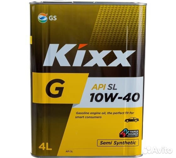 Моторное масло Kixx G 10W-40 SL/CF полусинтетика 4