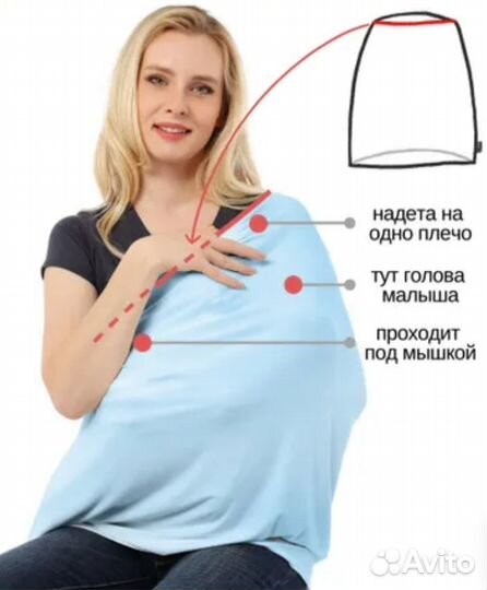 Накидка-снуд для кормления ребёнка