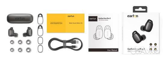 Наушники True Wireless earfun free PRO 2 TW303 Bla